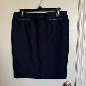 Elaine Rose Elegant Dark Blue Pencil Skirt,6🦋